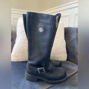 Harley Davidson double zipper boots